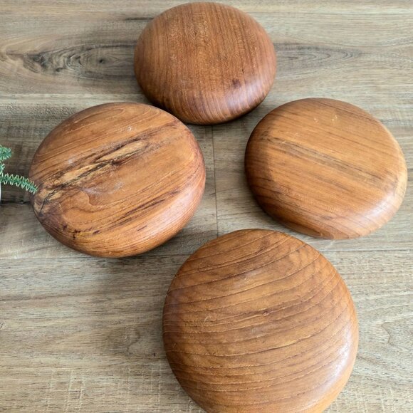 Set of 4 wooden salad bowls. - Picture 6 of 7